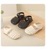 Korean Style Woven Baby Sandals - Breathable, Non-slip Soft Sole Shoes for 1-3 Year Old Girls