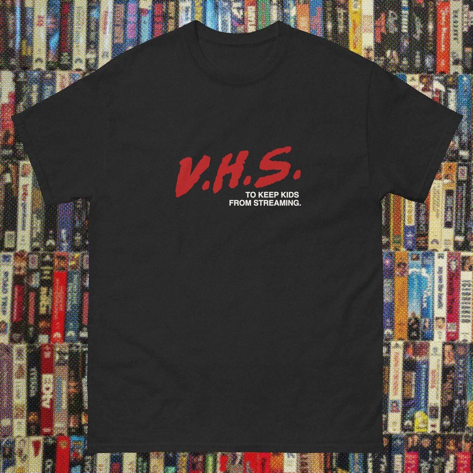 D.A.R.E. VHS to keep kids from streaming - nostalgic - retro 80 s videotape parody VCR be kind rewind Blockbuster video Netflix chill 2XL
