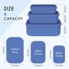 3Size Silicone Food Storage Containers Hard-Shell Silicone Bento Lunch Box Container with Lids Microwave Dishwasher Freezer Safe