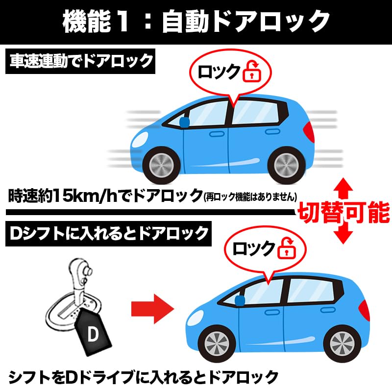 Spacia/Custom/Gear, Kompatibel mit MK54S und MK94S Fahrzeuggeschwindigkeitsabhängige automatische Türverriegelung