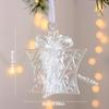Christmas Tree Pendant Sparkling Pendants Bell Carriage Elk And Wing Sparkling Hangings Decor Clear Christmas Pendant For