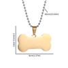 New European and American Stainless Steel Dog Bone Tag Pet Pendant Pendant