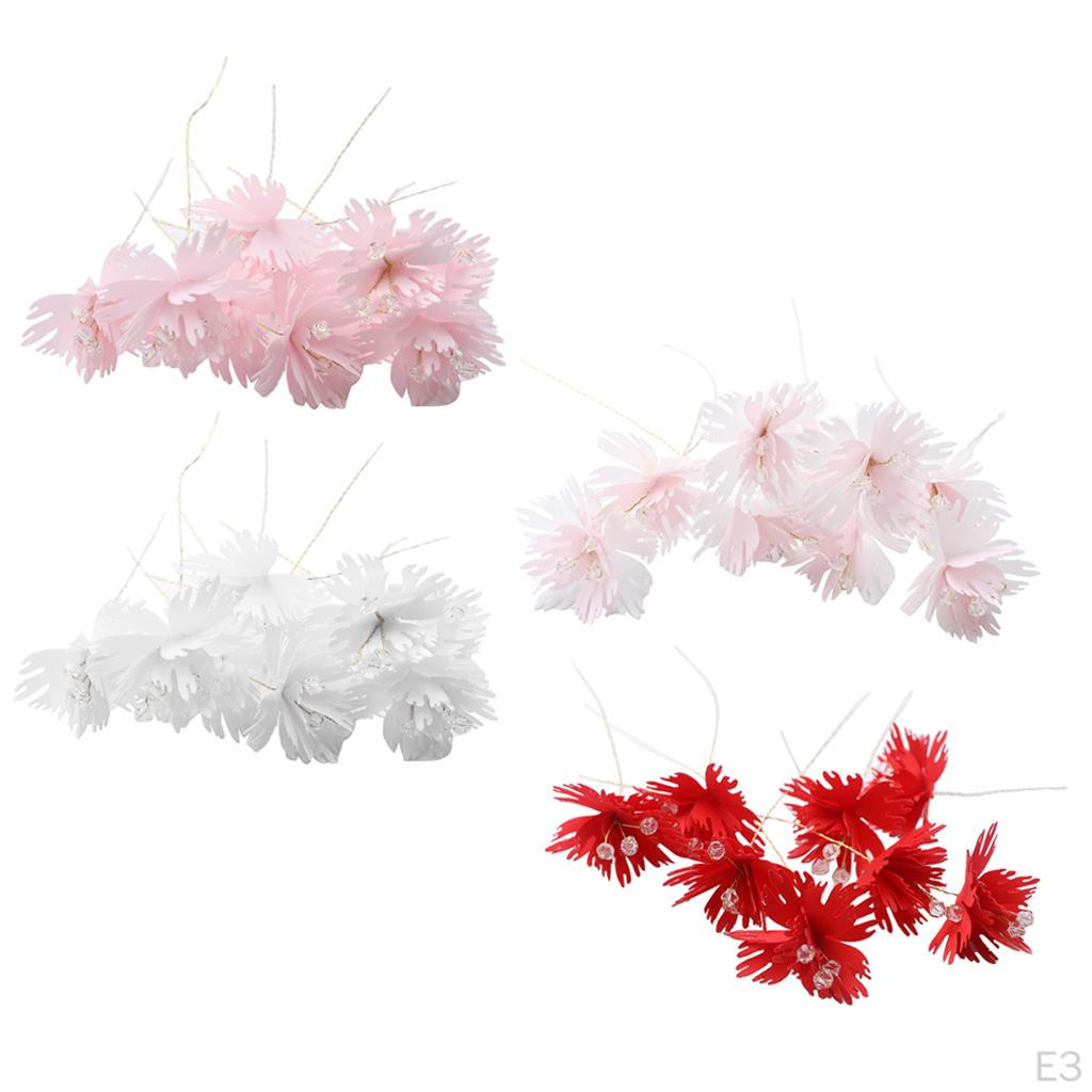10 Stück Seidenrosen, Künstliche Blumenköpfe für Hochzeitsaccessoires, Machen Braut-Haarspangen