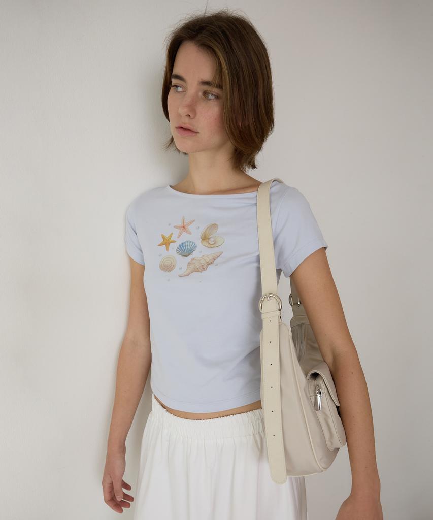 Among A Nylon Buckled Pocket Shoulder Bag_Cream