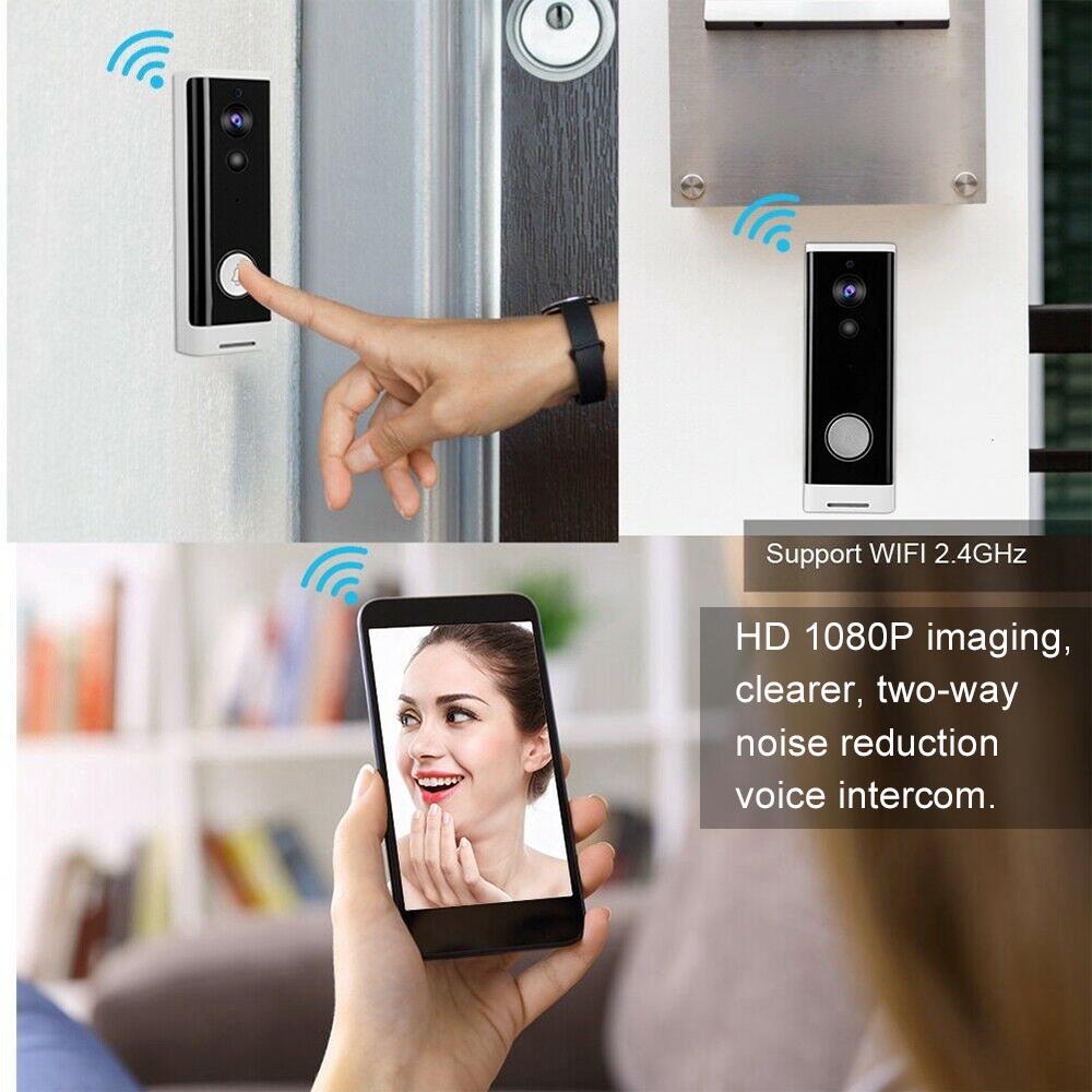Smart WiFi Doorbell Visual Intercom With Chime Night vision IP Wireless ...