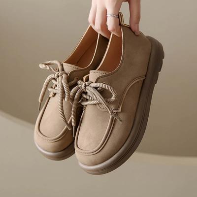 Comfortable and Elegant Women Flat Shoes Platform Footwear British Style Female Loafers Round Toe Casual Sneaker Autumn Retro