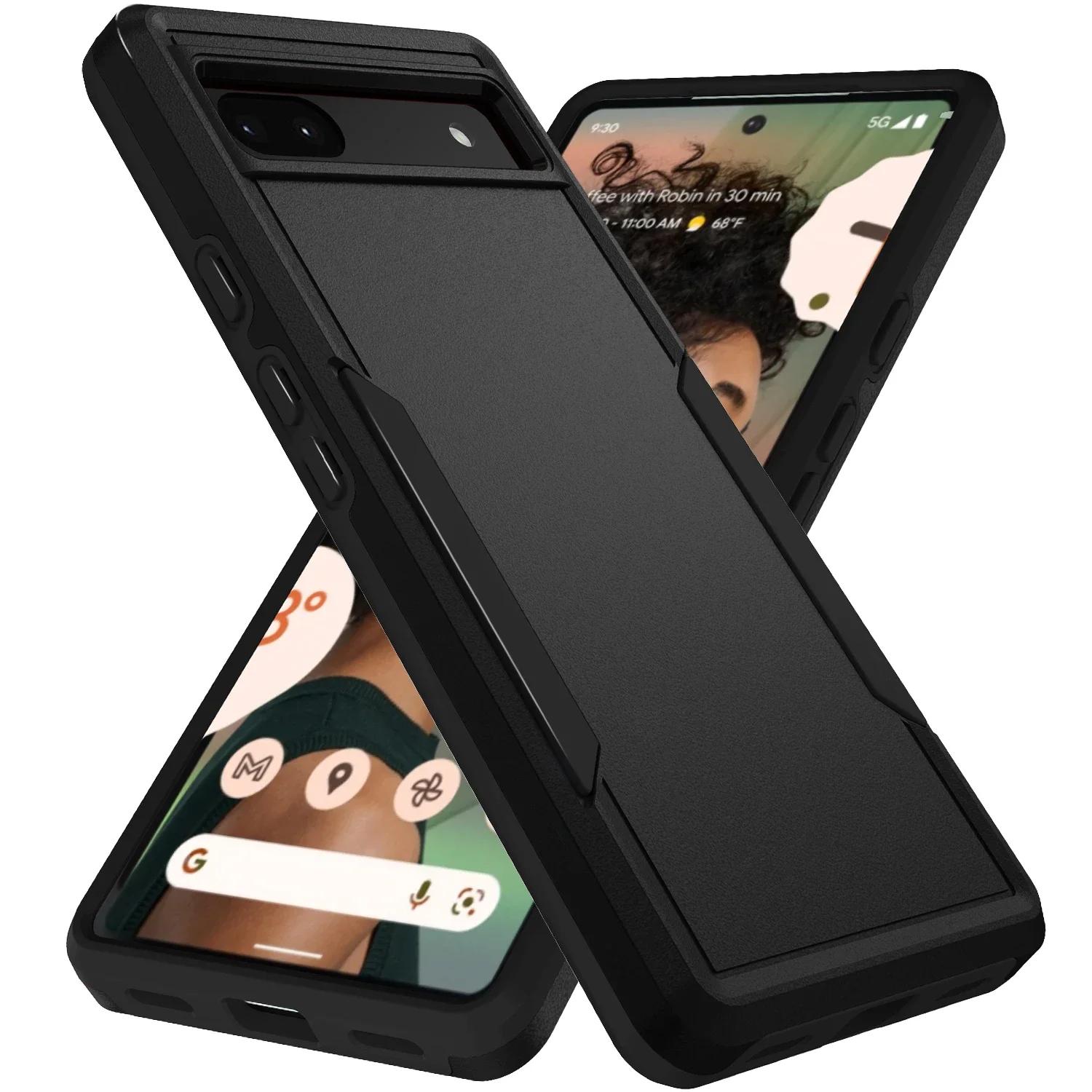 

Гибридный прочный бронированный чехол для Google Pixel 9 9 Pro 8 8A 6A 7A 7 Pro Otter Case Box Ударопрочный военный жесткий чехол с полной защитой for Pixel 6A чёрный