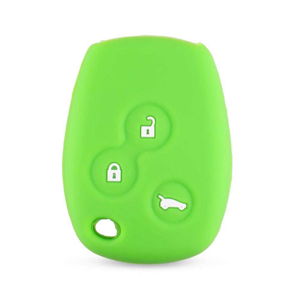 3 Button Silicone Rubber Car Key Shell Cover Case Protector For Renault Duster Logan Fluence Clio Vivaro Master Traffic