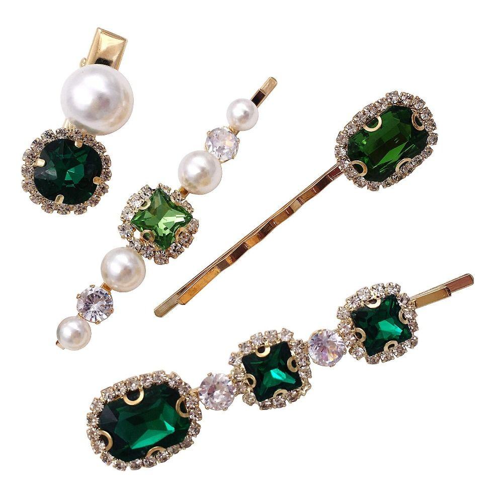 Satın alın Hair Accessories Pearl Hairgrips Rhinestone Barrette Set