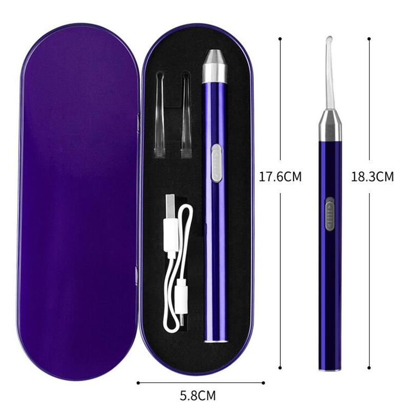 Adults Kids USB Charging LED Ear Cleaner LED Flashlight Ear Pick Ear Care Tools