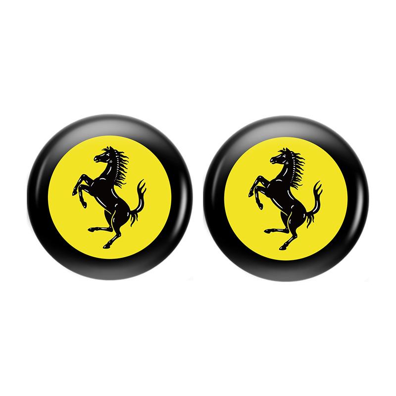 Adesivo Decorativo Logo Auto F-Ferrari-F da 5,5CM per Volante Ferrari Roma 488 Portofino Spider SF90 F8 Competizione