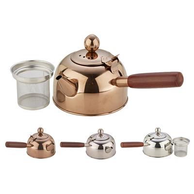 Stainless Steel Kettle Coffee Kettle Kung Fu Tea Kettle With Filter Induction Cooker Flat Bottom Percolator Tea Pot