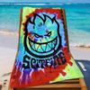 Asciugamano da Spiaggia Testa Graffiti Vibrante Stampa Piatta Arte Hip Hop Asciugatura Rapida Grande Asciugamano per Piscina Vacanze Viaggio Picnic Decorazione