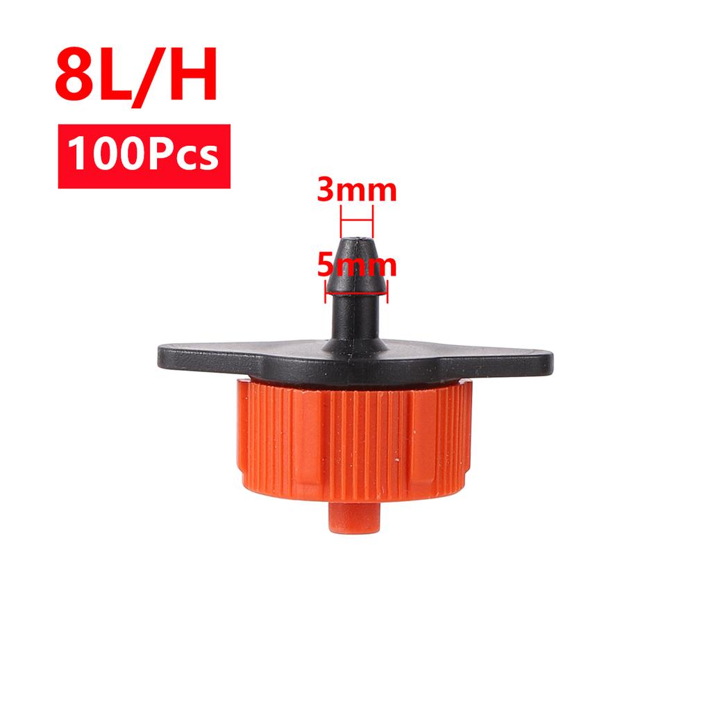 4L 8L Steady Flow Drippers 4/7mm Interface Pressure Control Emitters for Garden Agriculture Greenhouse Drip-irrigation 10/100Pcs