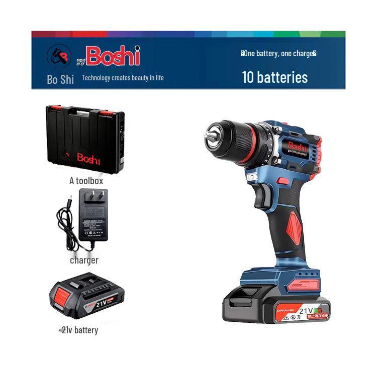 High-Power Brushless Lithium Electric Screwdriver & Drill with Rechargeable Battery