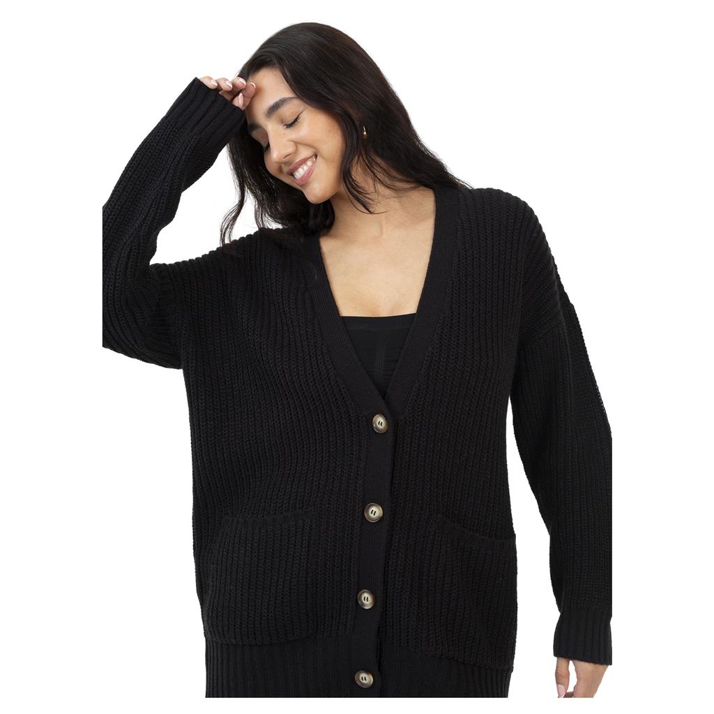 BRAVE SOUL Womens/Ladies Niamos Fishnet Button Through Cardigan