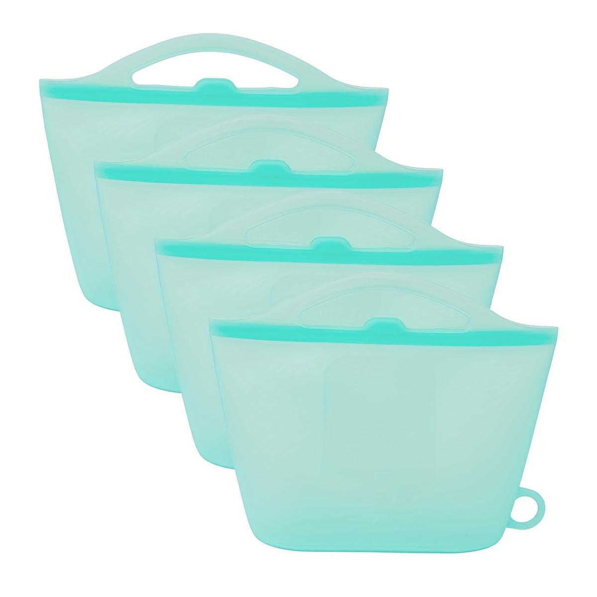 

4 шт. Герметичные силиконовые контейнеры для хранения продуктов с цветными крышками – Не содержат БФА, Можно мыть в посудомоечной машине, Идеально подходят для кухни, холодильника, путешествий и использования в офисе 4pcs