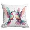 New Vintage Gold-plated Flower Hummingbird Print Pillowcase Home Sofa Cushion Pillowcase