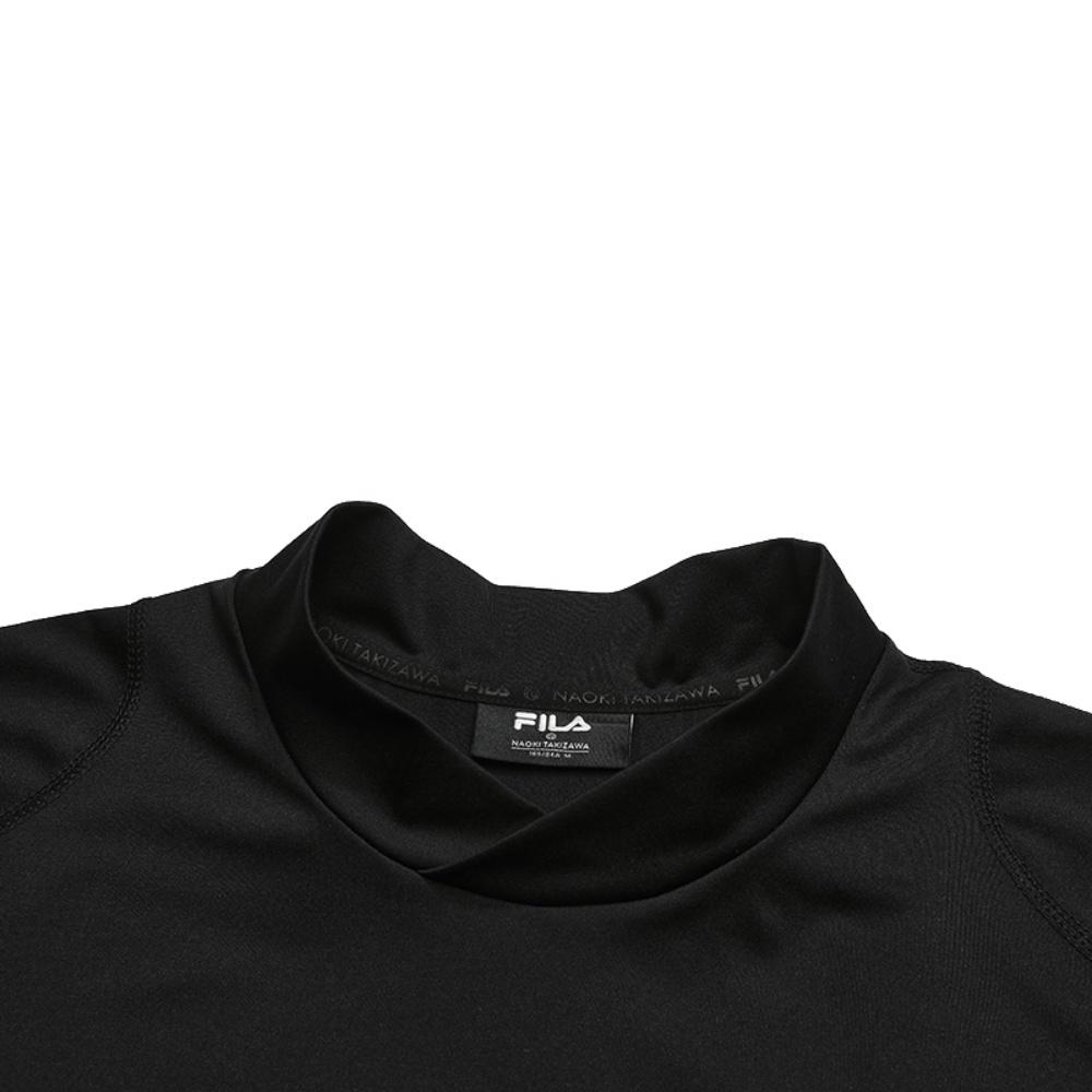 Fila Minimalist Fashionable Personality Trendy Versatile Elegant Solid Color Casual Knit Long Sleeve T-Shirt Women Tops Black F11W542202FBK