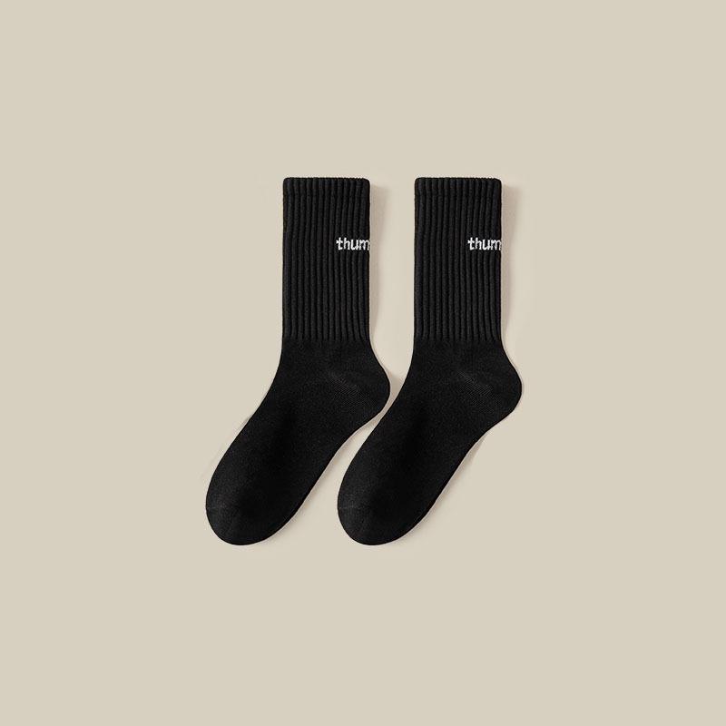 Trendy Men's Mid-Calf INS Letter Socks - Spring/Summer, Casual & Odor-Resistant Sports Style