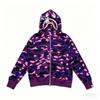 Trendy Brand Shark Head Camouflage 3D Printing Men and Women Couple Zipper To Head Sweater
