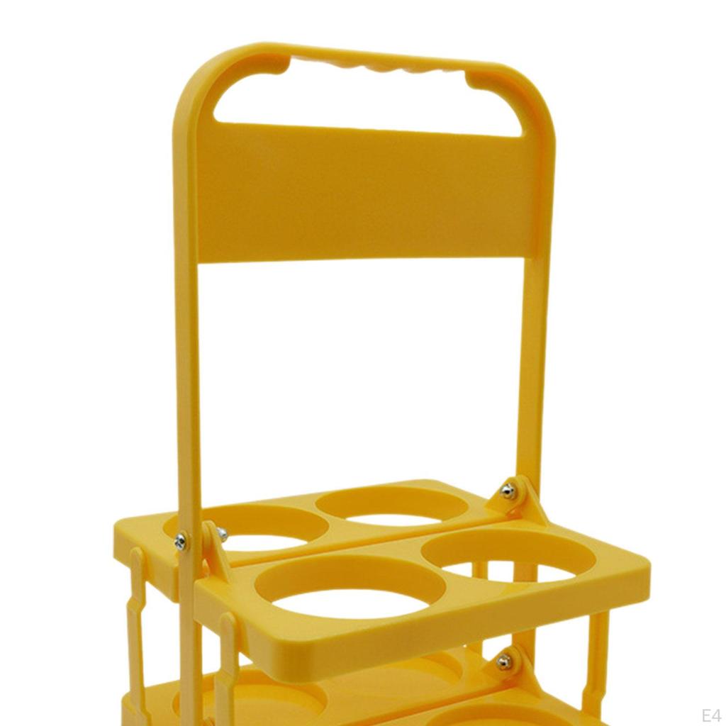 Bottle Holder, Carrier Basket with Handle, Foldable Basket, Handy Drink Stand