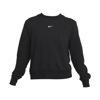 Einfarbiges Logo-Print Rundhals-Sweatshirt Damen Tops Schwarz FB5126-010