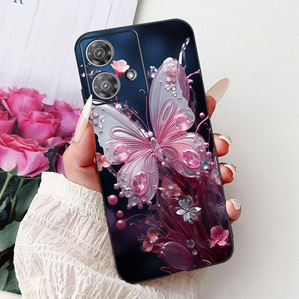 For Motorola Edge 40 Neo Case XT2307-1 Fashion Luxury Cute Cartoon Silicone Shockproof Bumper For Motorola Edge 40Neo Back Cover