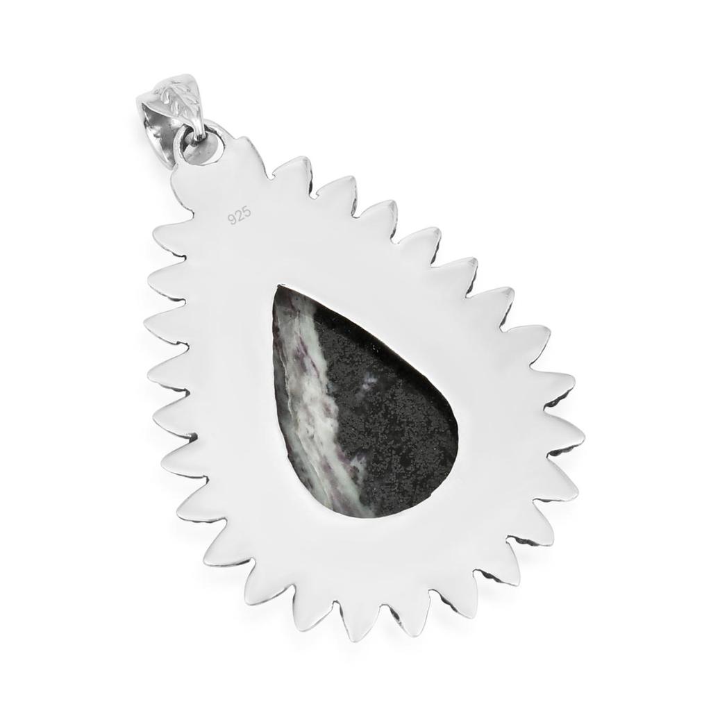 Natur Rubin Zoisit Edelstein Anhänger, 925 Sterlingsilber, Birnenförmiger Edelstein, Handgefertigter Anhängerschmuck, Geschenk für Frauen, Ostergeschenk