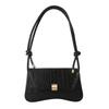 Fashionable Small Square Shoulder Bag In Black White Brown Casual Pu Crossbody Style