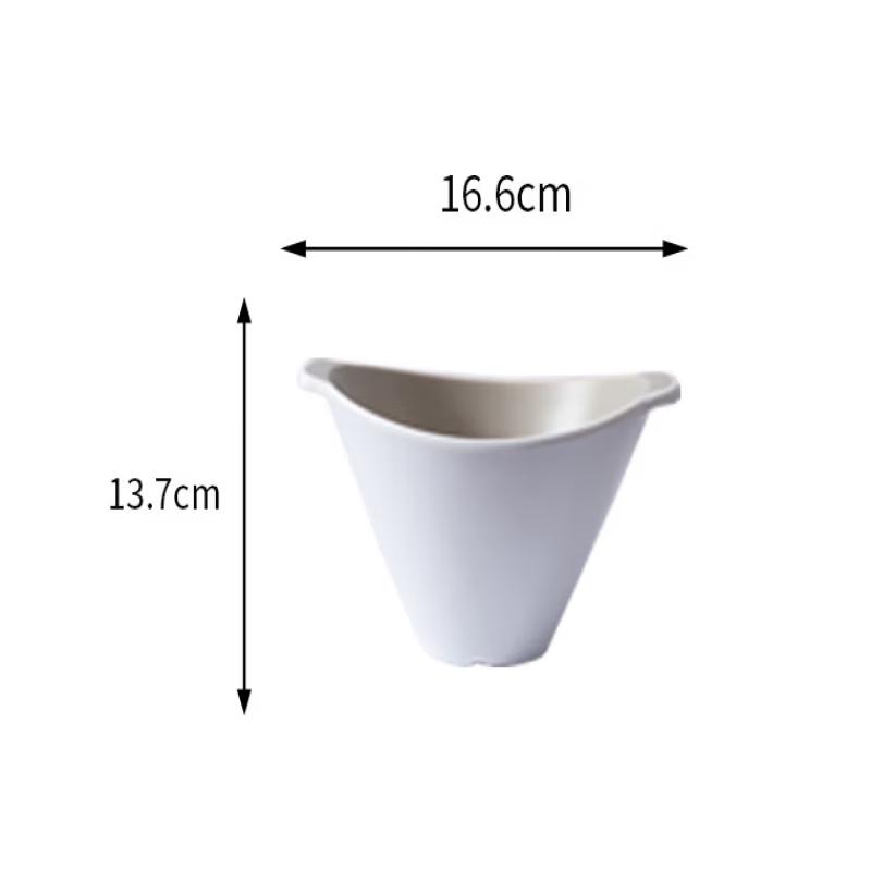 

ZISIZ 6.5-inch Melamine Two-Tone Double-Handle Soup Bowl Set (2-Pack)