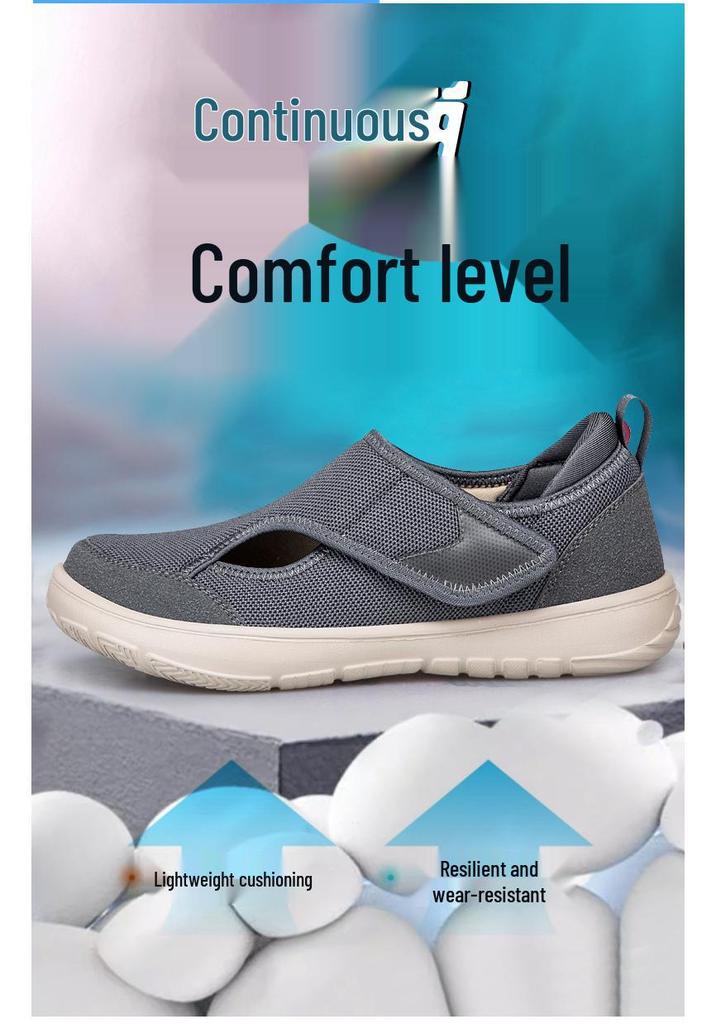 Elderly Lightweight Velcro Summer Mesh Shoes for Walking and Rehabilitation