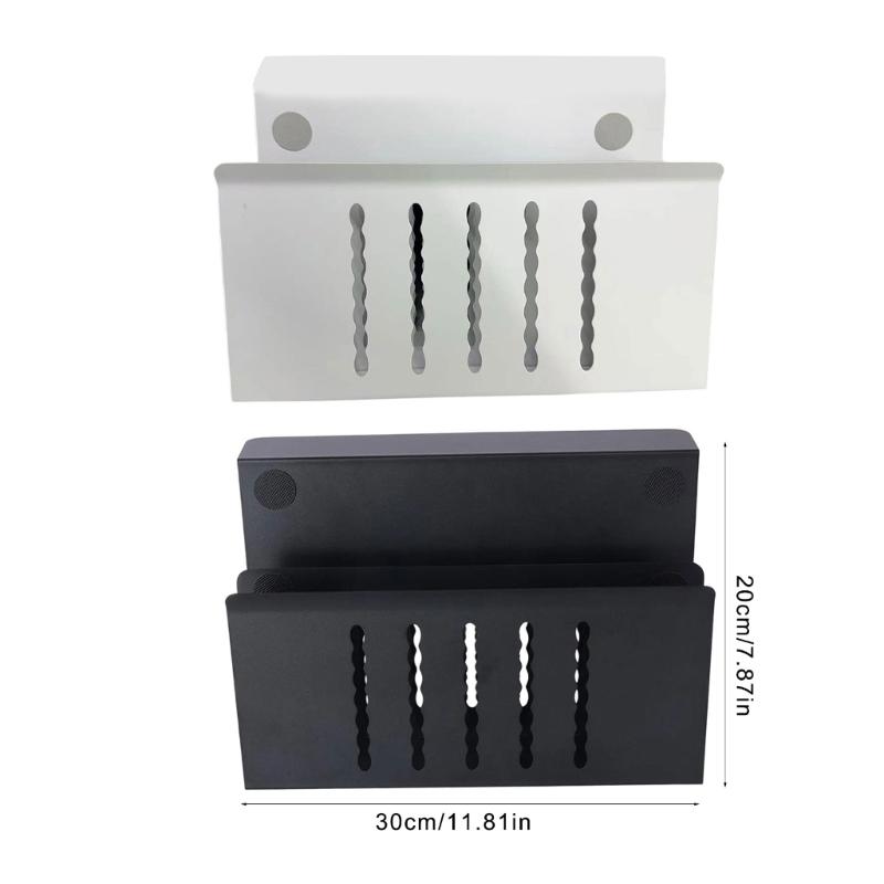 Convenient Double Layer Under Desk Organizers Practical Holder Rack for Secure Storage of Laptops Files and Tablets