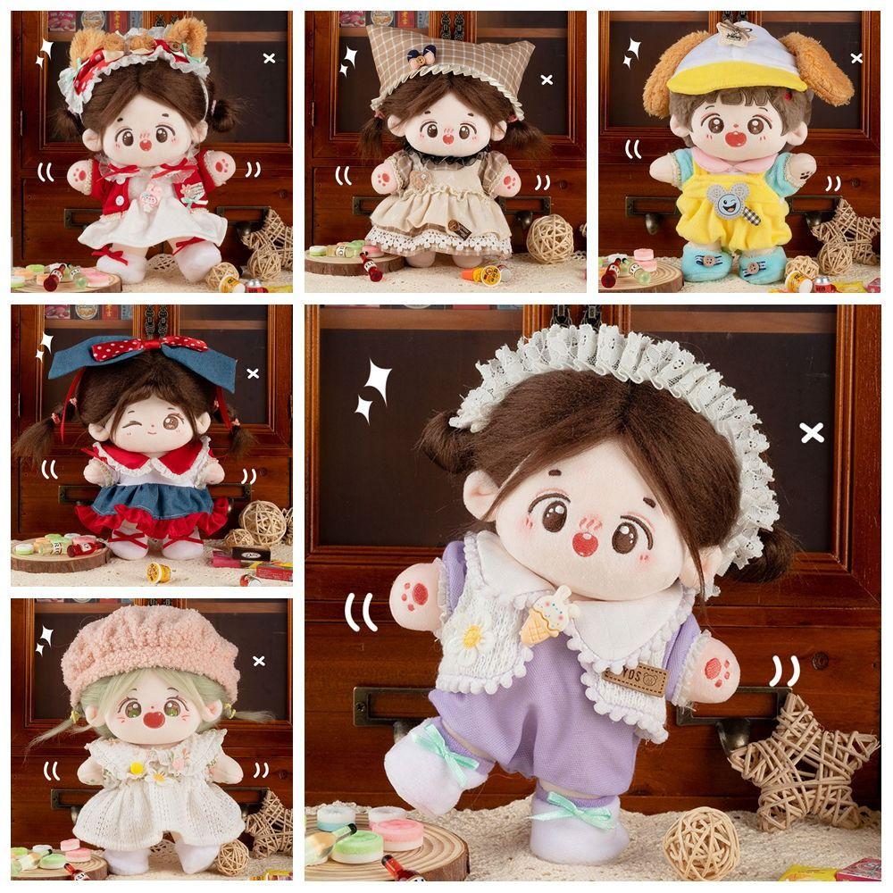 

Bow 20cm Cotton Doll Clothes Colorful Cotton Plush Dolls Skirt Fans Collection Style 5