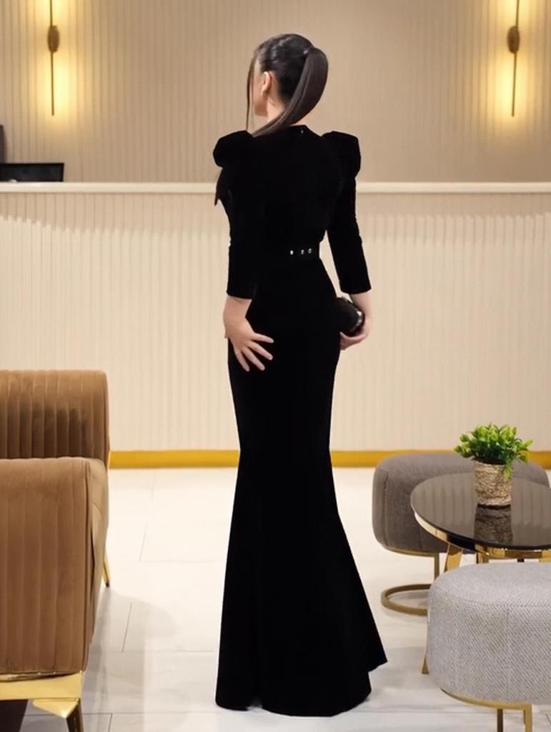 2025 Autumn European & American Fashion Solid Color Elegant Top & Skirt Set