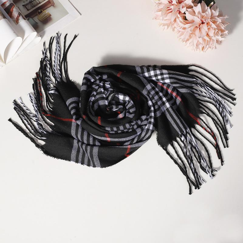 Fashion British Plaid Cashmere Scarf Children'S Autumn And Winter Men'S Couple Warm Shawl Scarf