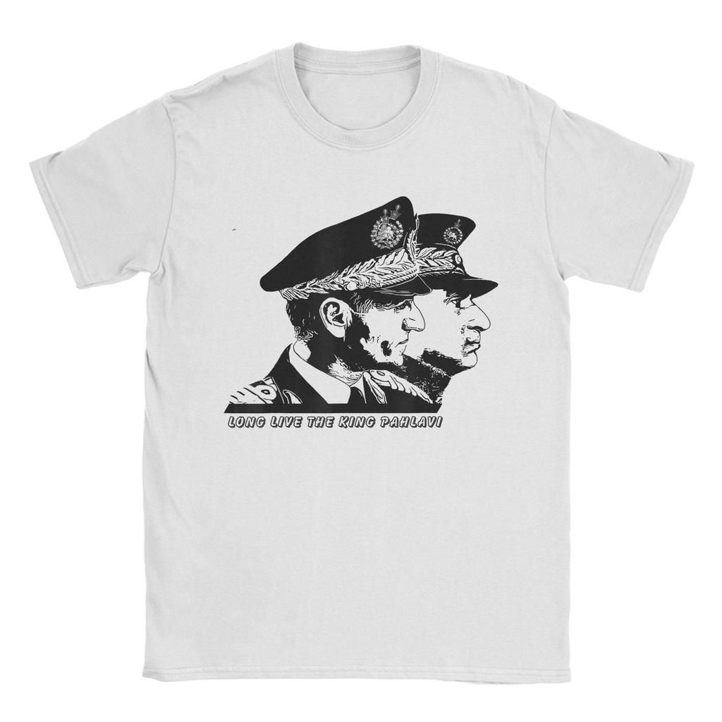 Vintage T-Shirt Summer Pahlavi Dynasty Three Generations Reza Shah Mohammad Reza Leisure T-Shirts 100% Cotton Tee Shirt Gift