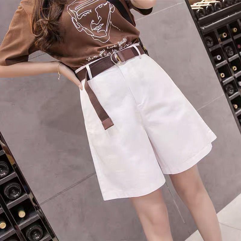 

Women s High-Waisted Wide-Leg A-line Shorts - Summer 2026 Korean Style Casual Capris S (Recommended 80-95 jin)