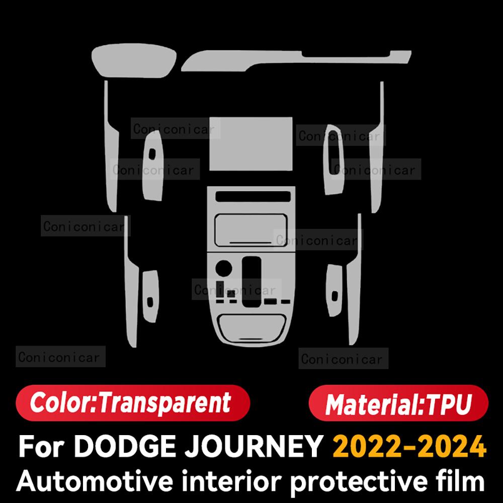 

TPU Для DODGE JOURNEY -2024 Прозора Захисна Плівка Накладка на Панель Навігації Центральної Консолі Салону Авто Аксесуари A