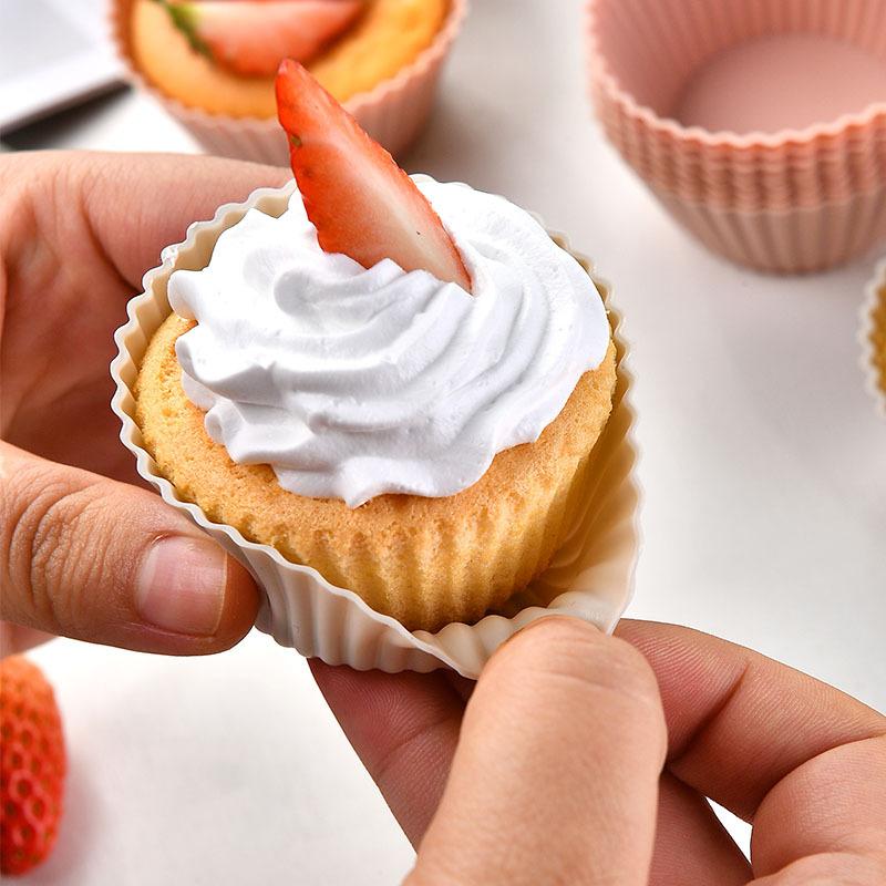 Colorful Mafen Cup Cake Silicone Mold Multi Piece Set Chocolate Biscuit Baking Mold Jelly Pudding Party Snack Making Mould Gifts