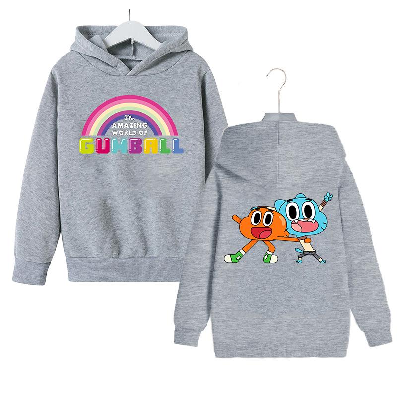 The Amazing World of Gumball Hoodies Boys Girls Funny Cartoon Print Hoodie Long Sleeve Pullover Tops Kids Casual Sweatshirts