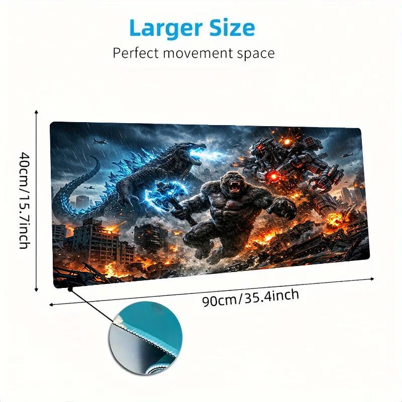 Tapis de souris Super Kong Couleur Grand Coussin de Table de Jeu Antidérapant pour Ordinateur Portable Tablette Grand Tapis de Souris Tapis XXL Mini PC Tapis de Jeu Avec bordure à verrouillage