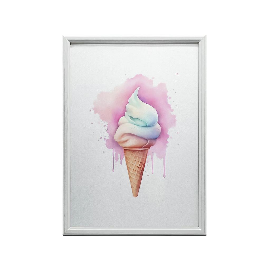 Tęczowe Lody Tęczowe Lody, 50X70 Cm, Bez Ramy, Płótno Premium Na Blejtramie