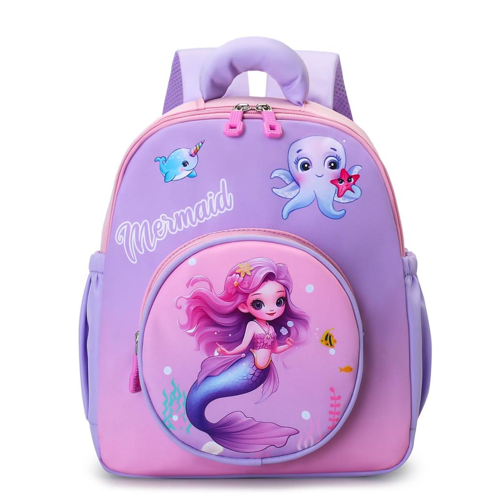 

Childrens Cartoon Backpack For Preschoolers With Breathable Nylon And Mermaid And Unicorn Cartoon Print For School Use Mermaid