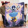 Spooky Month 2D Flat Pattern Flannel Blanket High quality All Seasons Warmth and Comfort Perfect for Christmas Gifts.DMT0925539