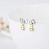 Lovely Giraffe Earrings Black Eyes Yellow Spotting Enamel Jirafa Animal Stud Earrings for Women Nice Gift Fashion Jewelry