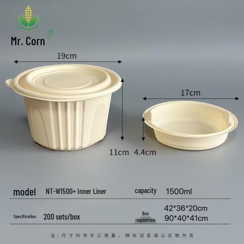 Degradable Corn Starch Takeaway Lunch Box
