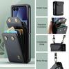 Crossbody Leather Phone Case for Samsung Galaxy Z Flip 7 Fe Flip6 5 Lanyard&buckle Multifunctional Card Slot Wallet Holder Cover