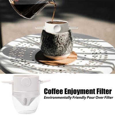Filtro da Caffè in Acciaio Inossidabile Portatile Pieghevole Senza Carta con Supporto