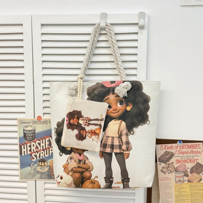 

Tote Bag Hand-held Beach Bag Large-capacity Simple and Fashionable Shopping Bag One Size